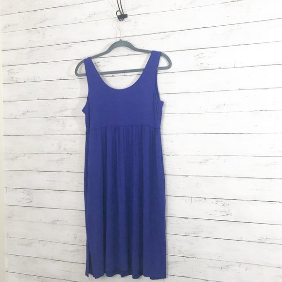 Superfoxx Blue Knit Tank Knee Length Dress - LP - Picture 5 of 6